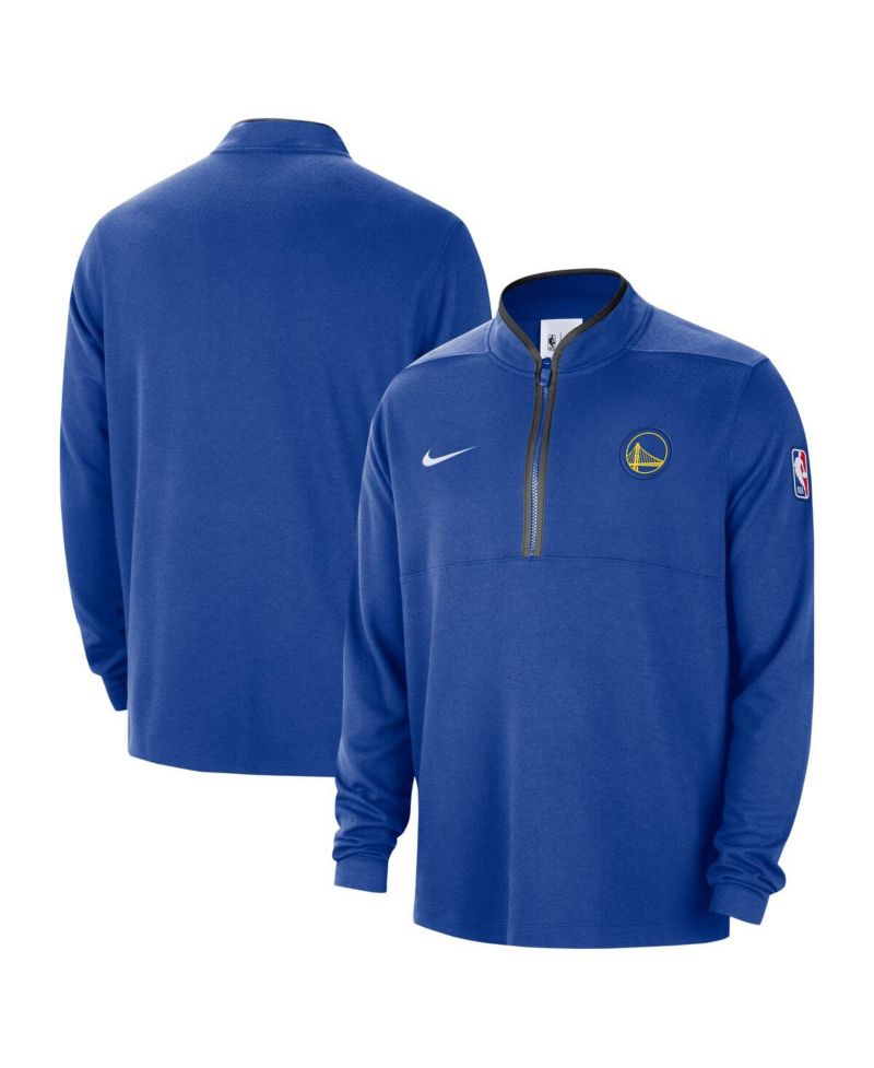Men's Royal Golden State Warriors 2024/25 Courtside Performance Half-Zip Top