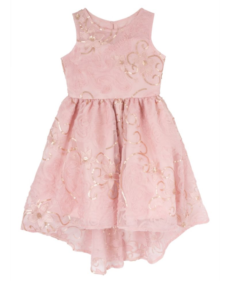 Girls' 7-16 Round Neck Sleeveless Dress