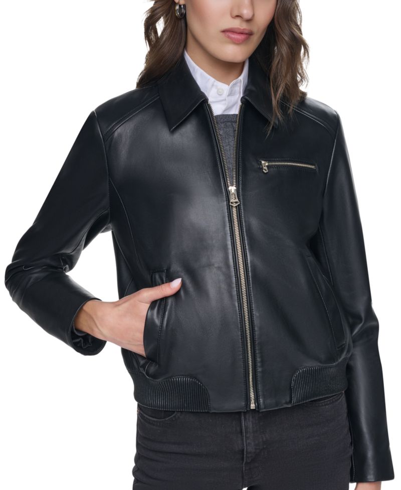 Women's Smooth Lamb Bomber Jacket
