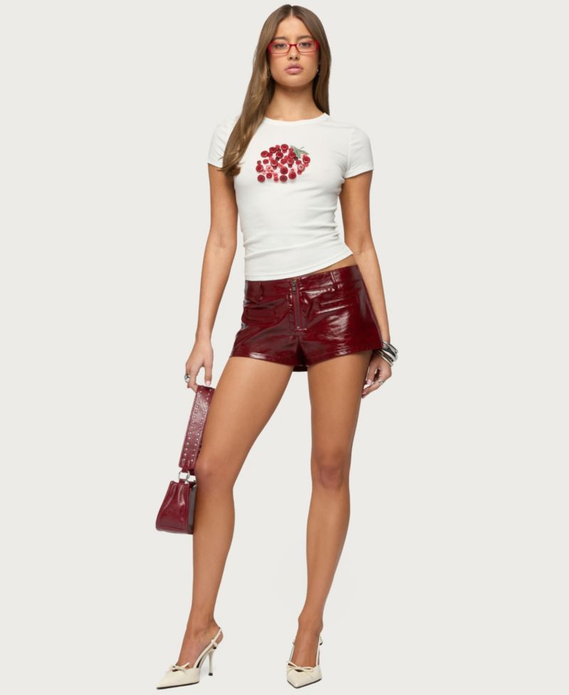 Women's My Sweet Strawberry Button T Shirt