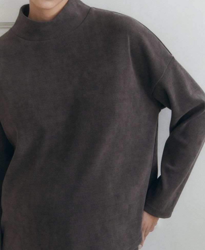 Women's Corduroy Perkins Neck Sweatshirt
