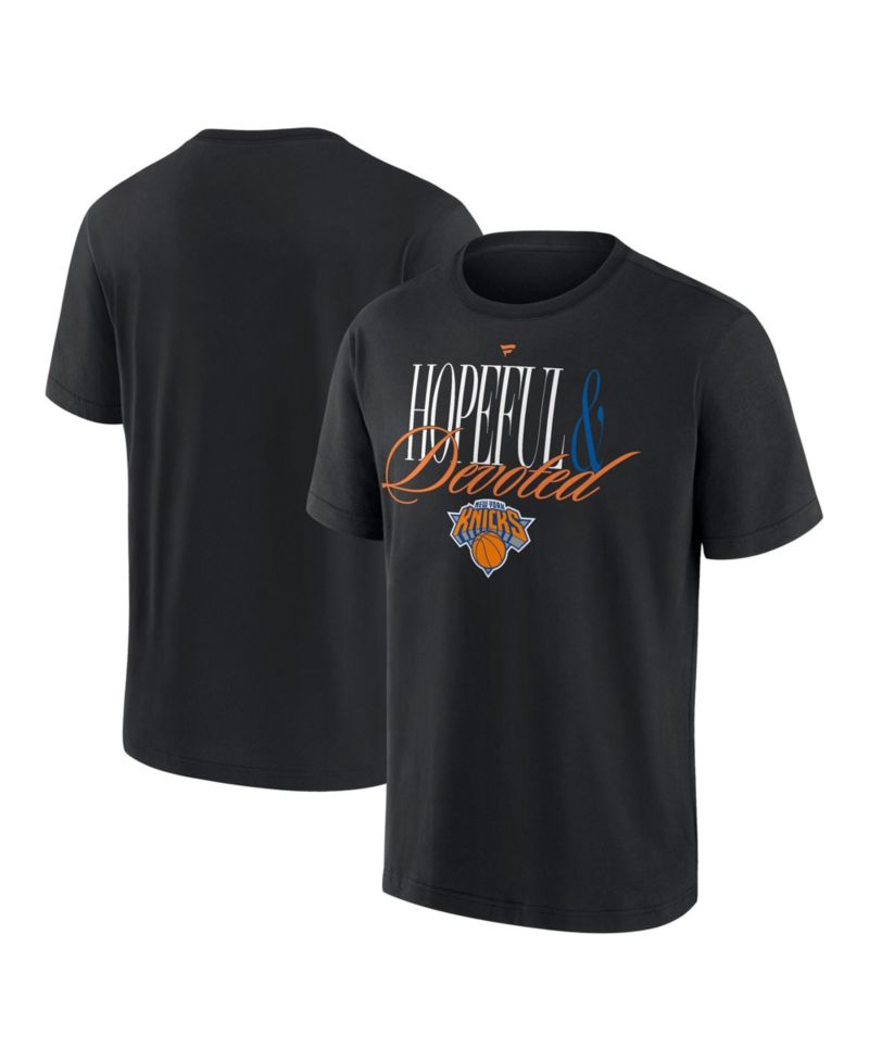 Men's Black New York Knicks Devoted Heavyweight T-Shirt