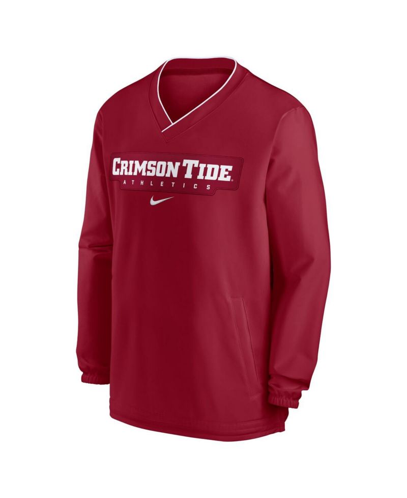 Men's Crimson Alabama Crimson Tide 2024 Sideline Pullover Windshirt