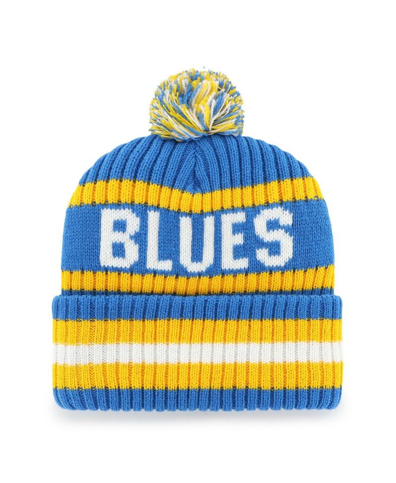 Men's Blue St. Louis Blues Bering Cuffed Knit Hat with Pom