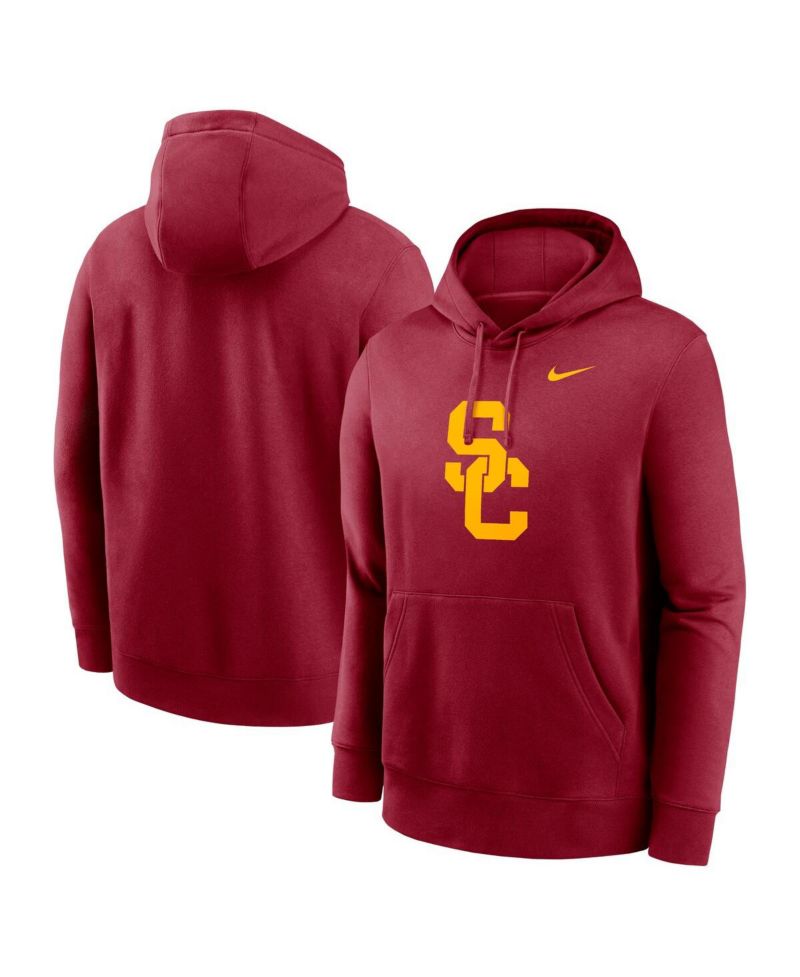 Men's Crimson USC Trojans Primetime Evergreen Club Fleece Pullover Hoodie