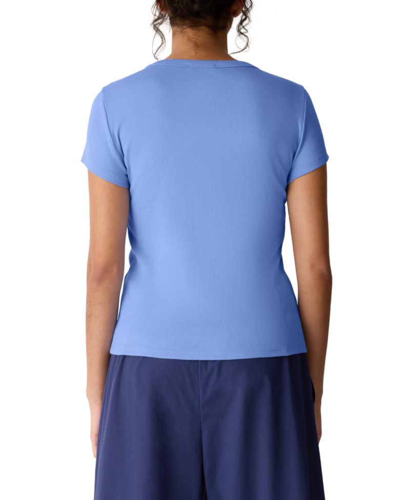 Women's Cotton-Blend Crewneck T-Shirt, Regular And Plus