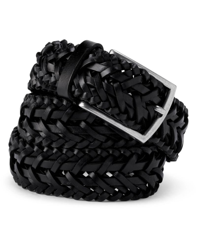 Full-Grain Leather Braided Belt