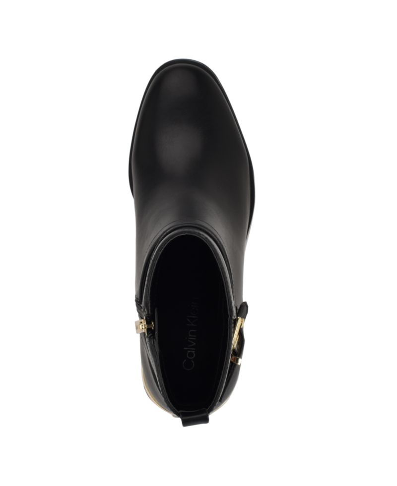 Women's Jasen Buckle Strap Block Heel Booties