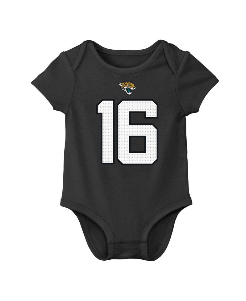 Baby Boys and Girls Trevor Lawrence Black Jacksonville Jaguars Player Name & Number Bodysuit