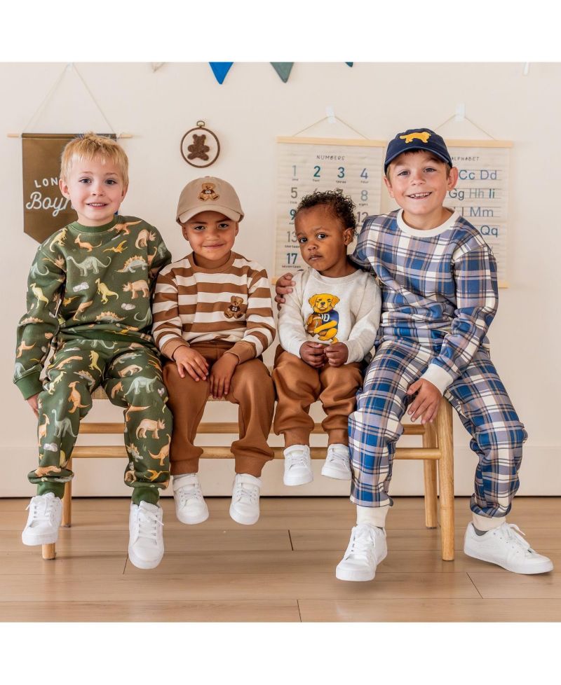 Little Boys Plaid Jogger