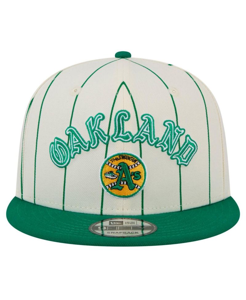 Men's White Oakland Athletics Jersey Pinstripe 9FIFTY Snapback Hat