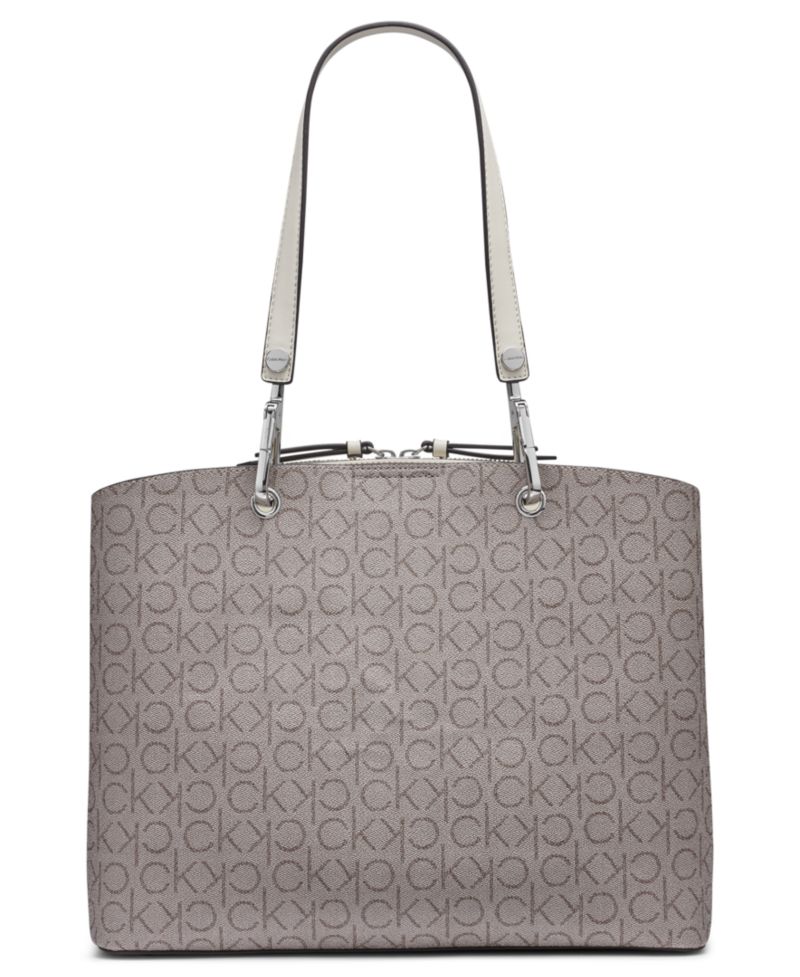 Garnet Signature Triple Compartment Large Top Zipper Tote Bag