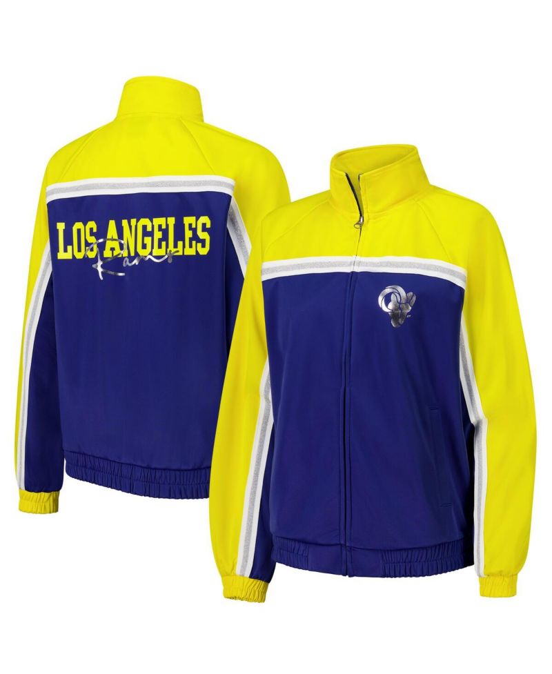Women's Royal Los Angeles Rams Post Game Full-Zip Track Jacket