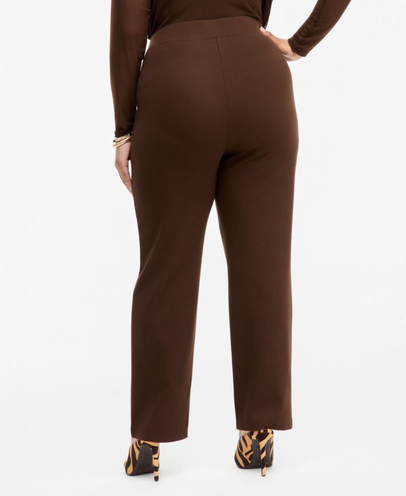 Plus Size High-Rise Slim-Fit Ankle Pants