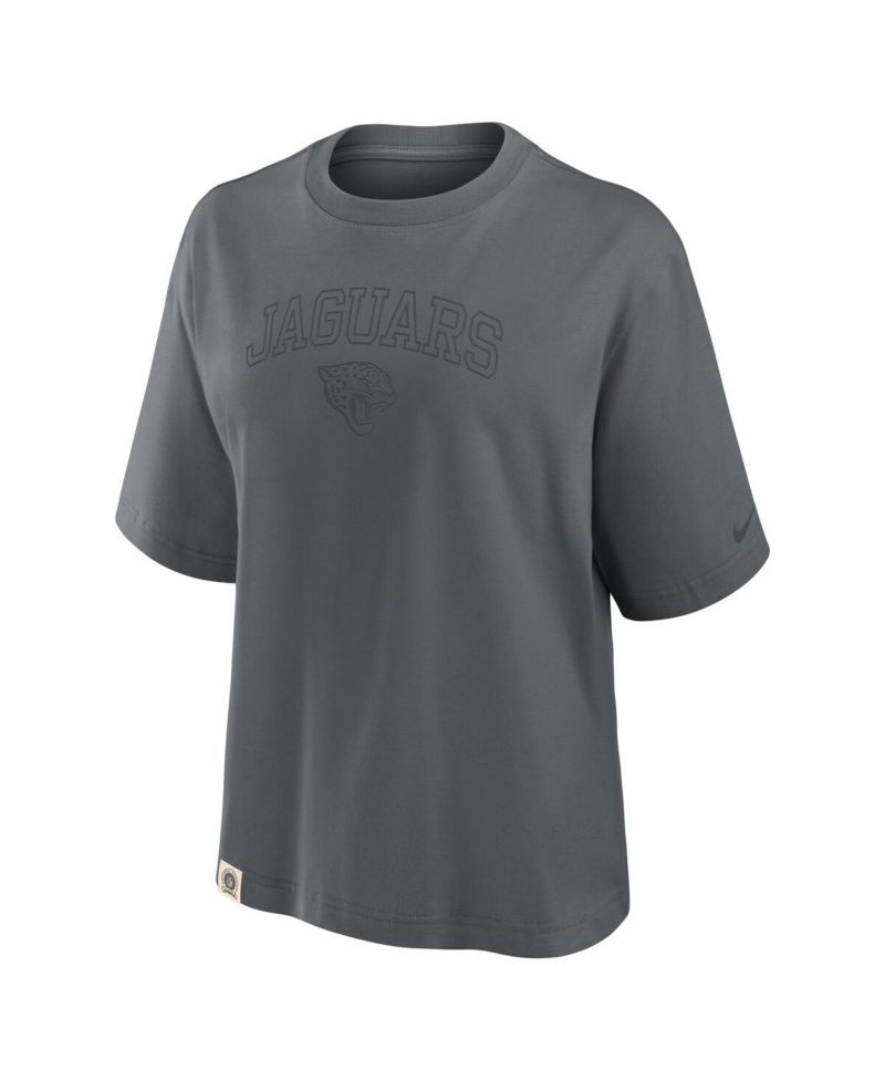 Women's Charcoal Jacksonville Jaguars Glory Arch Boxy T-Shirt