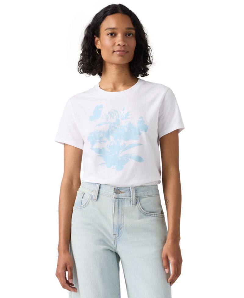 Blur Florals With Serif Emb Яркий Белый