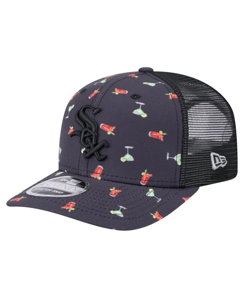 Men's Navy Chicago White Sox Adventure Drinks Pattern 9SEVENTY Stretch-Snap Hat