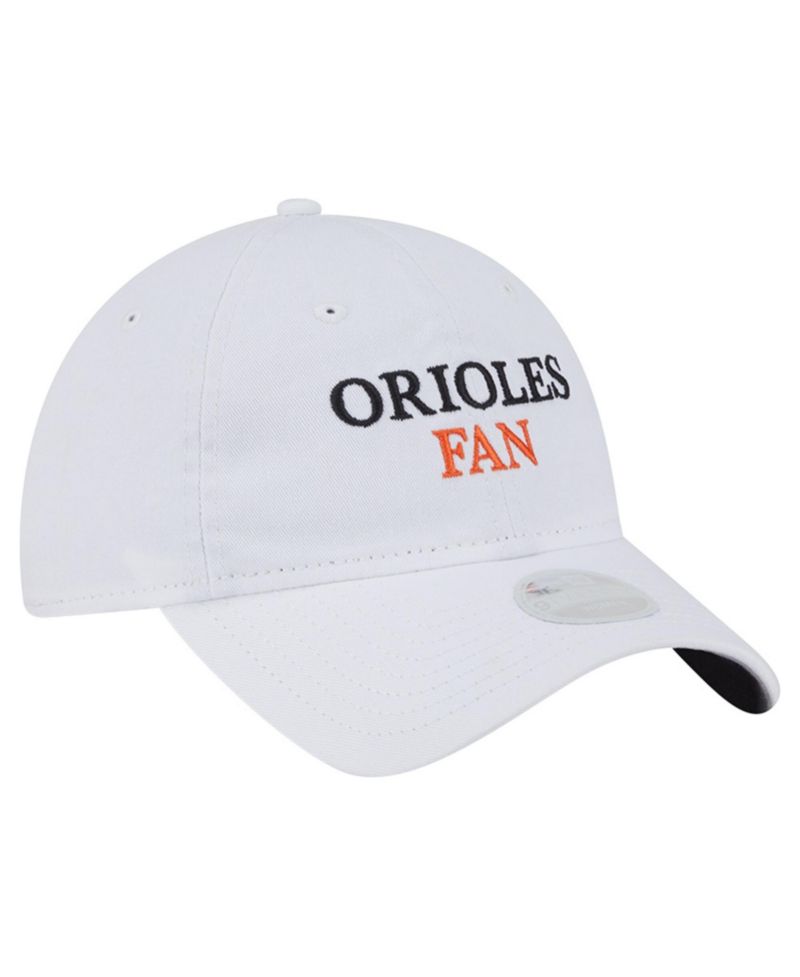 Women's White Baltimore Orioles Team Fan 9TWENTY Adjustable Hat