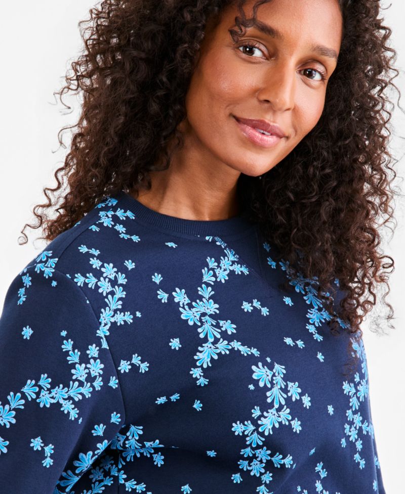 Women's Printed Crewneck Sweatshirt