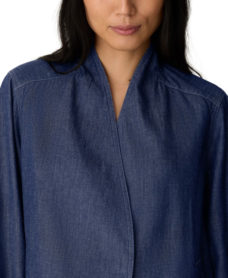 Women's Lightweight Curved-Front Denim Jacket