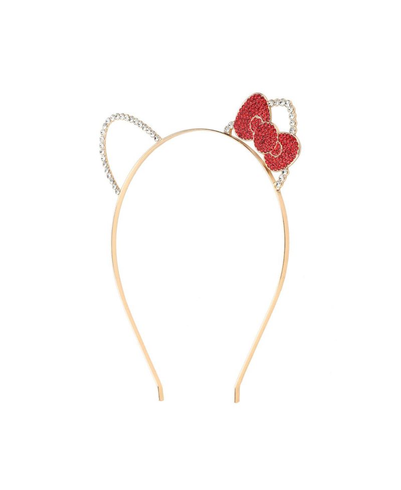 Ears and Bow Cosplay Glitzy Metal Headband