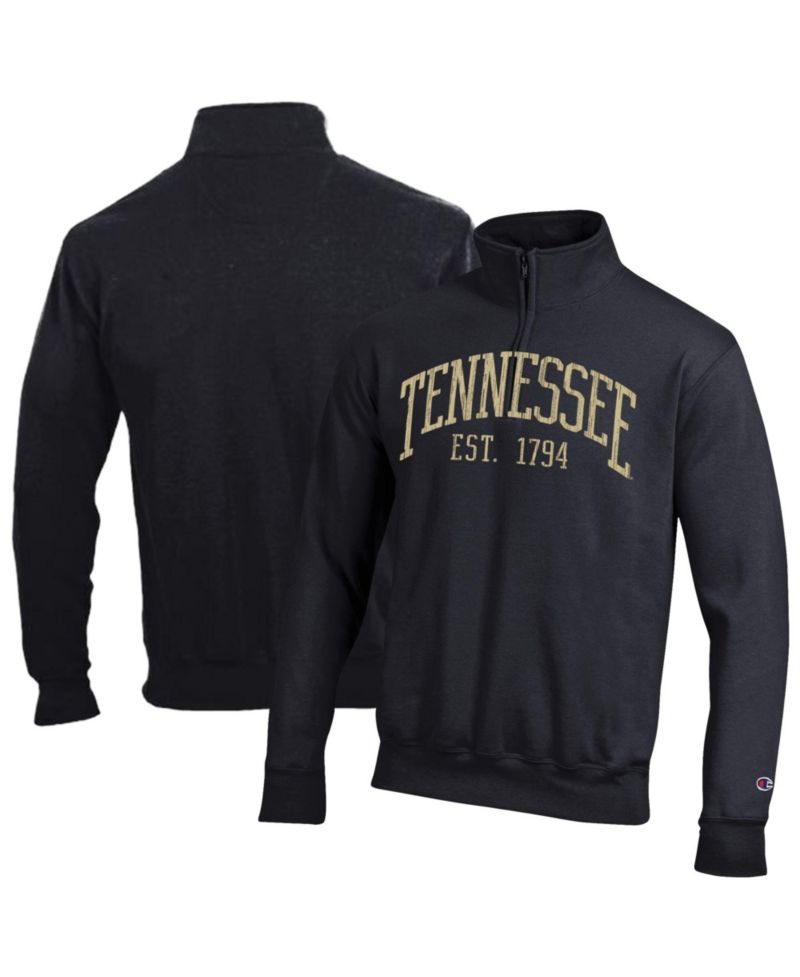 Men's Black Tennessee Volunteers Powerblend Quarter-Zip Pullover Sweatshirt