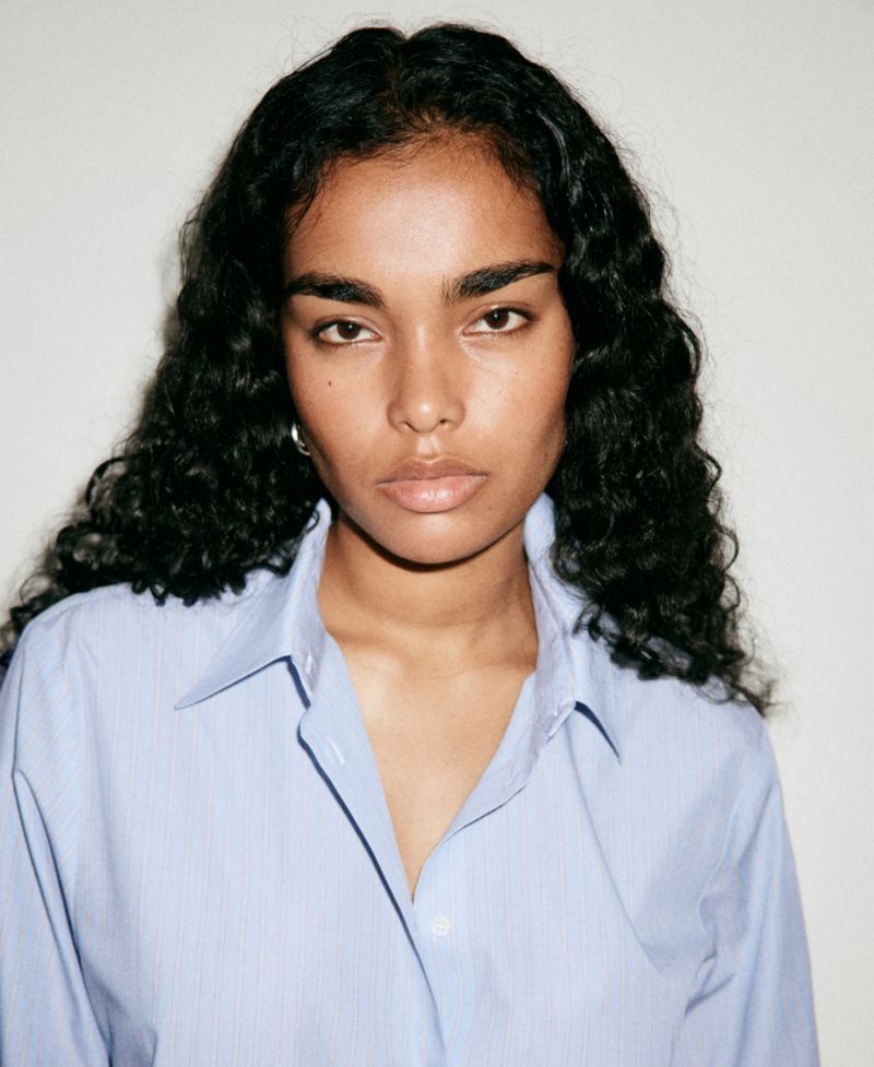 Women's Pinstripe Straight Shirt