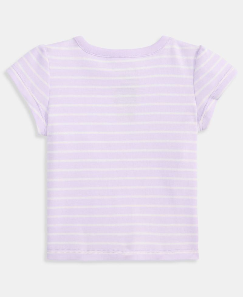 Baby Girls' 3M-24M Mix and Match Stripe Flower T-Shirt
