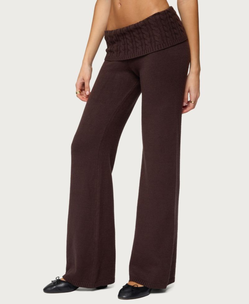 Women's Lula Cable Knit Foldover Pants