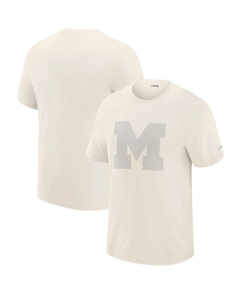 Men's Cream Michigan Wolverines Play Action Tri-Blend Performance T-Shirt