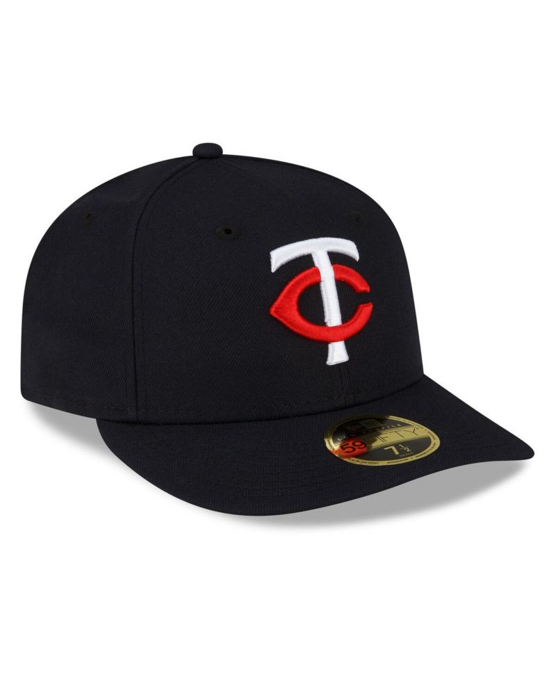 Мужская темно-синяя приталенная шляпа Minnesota Twins 2023 Authentic Collection из коллекции Now Profile Home 59FIFTY