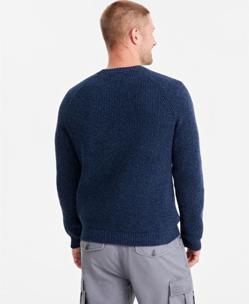 Men's Luke Marled Raglan-Sleeve Crewneck Sweater