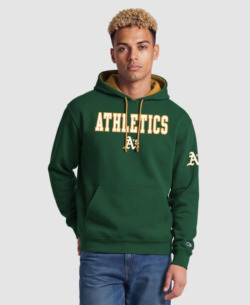 Men's Green Athletics Fleece Hoodie
