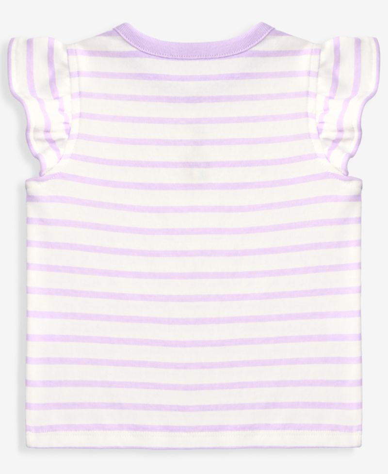 Baby Girls' 3M-24M Mix & Match Sunny Embroidery Flutter-Sleeve T-Shirt