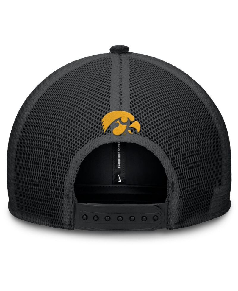 Men's Black Iowa Hawkeyes Rise Adjustable Hat