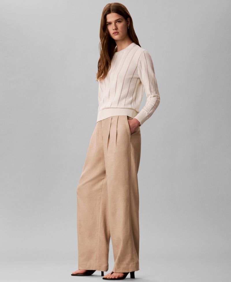 Women's Wide-Leg Pleated Trousers