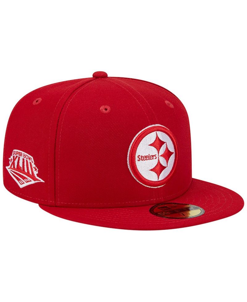 Men's Scarlet Pittsburgh Steelers Super Bowl XLIII Main Patch 59FIFTY Fitted Hat
