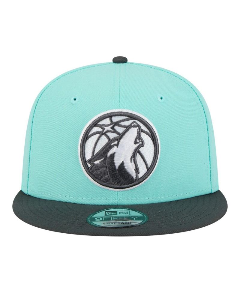 Men's Turquoise/Charcoal Minnesota Timberwolves Color Pack Two-Tone 9FIFTY Snapback Hat
