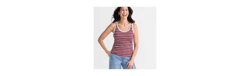 Women's Pointelle Rib UNeck Tank