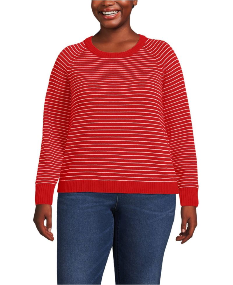Plus Size Drifter Raglan Crew Sweater