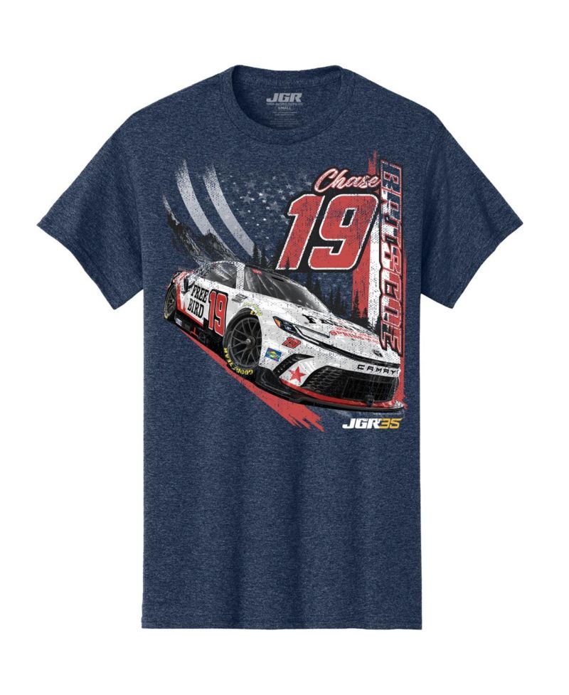 Men's Heather Navy Chase Briscoe 19 Free Bird Southern Spring Water Car T-Shirt
