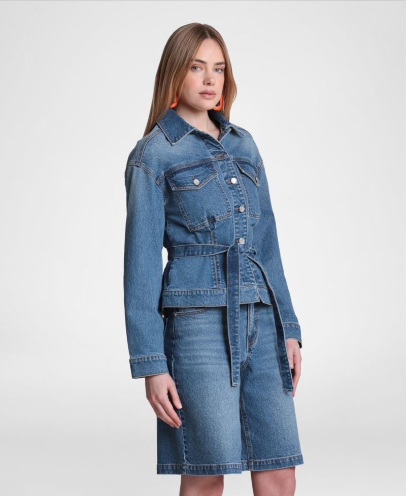Women's Back Cinch Denim Jacket