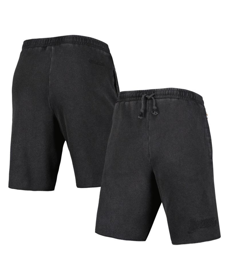 Men's Black Los Angeles Lakers French Terry Tonal Fleece Shorts