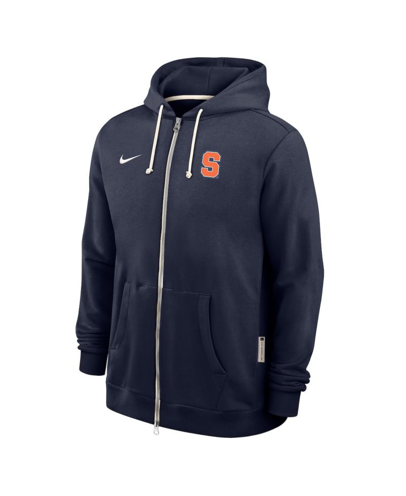 Men's Navy Syracuse Orange 2025 Sideline Standard Issue Dri-Fit Full-Zip Hoodie