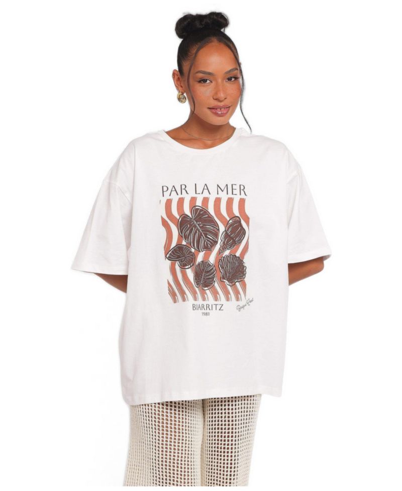 Women's Par La Mer Oversized-Graphic Tee