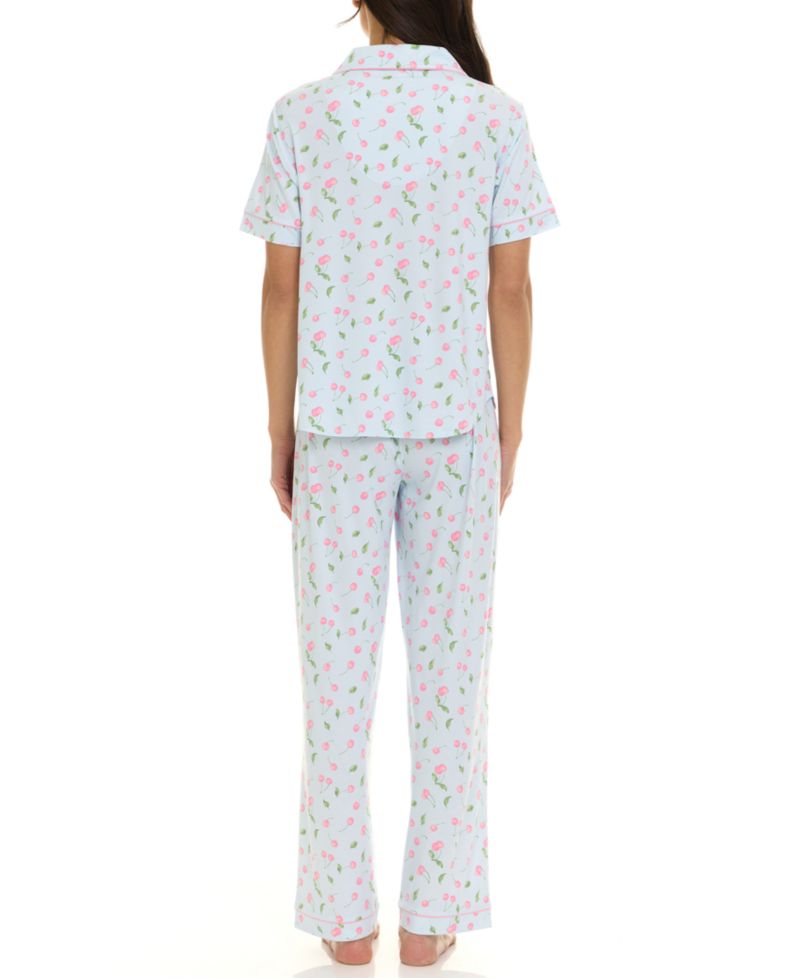 Women's Gabriella Short-Sleeve Top and Pajama Pants, 2-Piece Set
