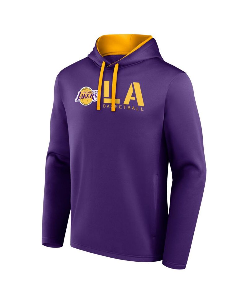 Men's Purple Los Angeles Lakers Head Start Pullover Hoodie