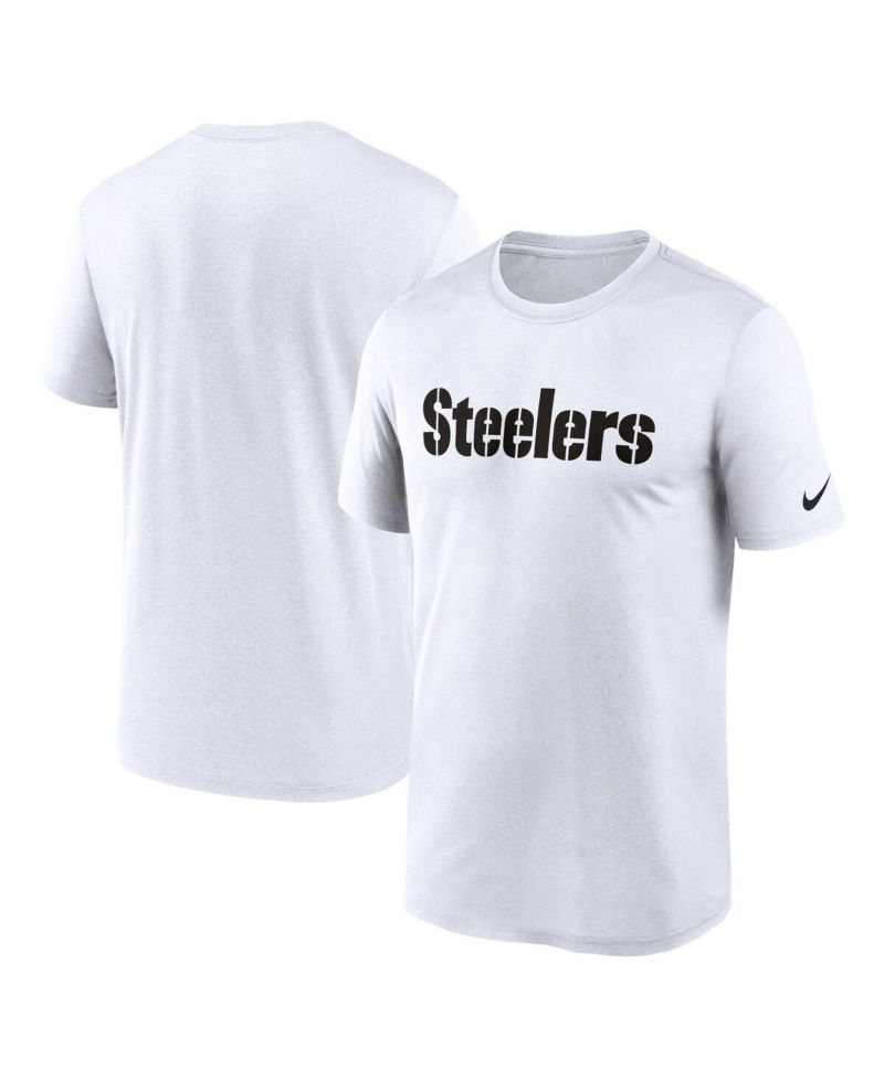 Men's White Pittsburgh Steelers Legend Wordmark Performance T-Shirt