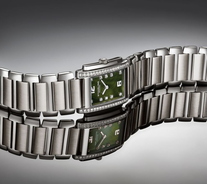 Serafine 4089.3 Women s Rectangular Quartz Watch, Mother-of-Pearl Dial & Swarovski Crystal Bezel
