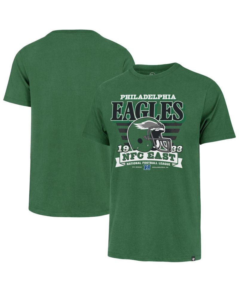 Men's Kelly Green Philadelphia Eagles Stripe Splash Franklin Throwback T-Shirt